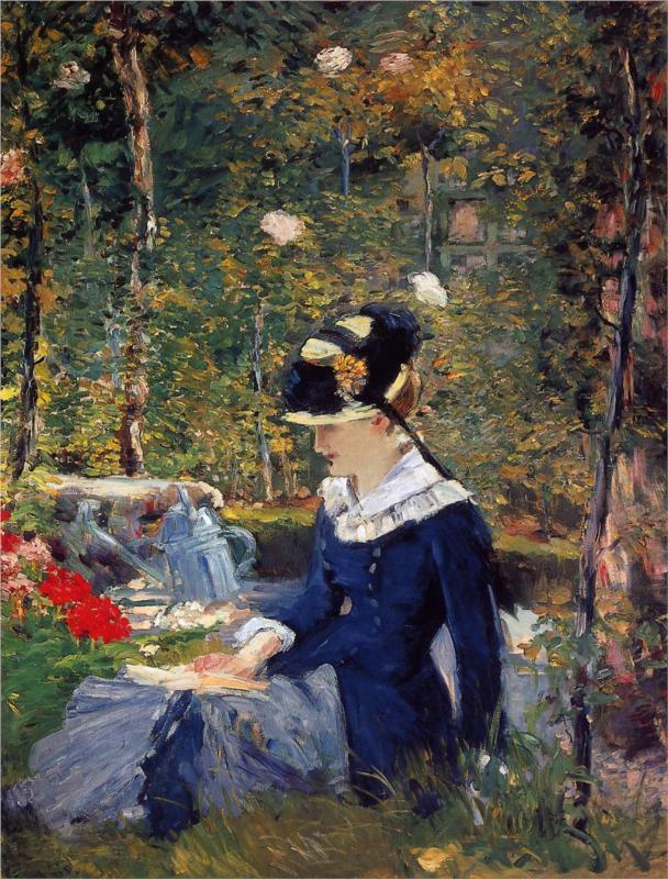 Young woman in the garden, 1880 - Edouard Manet Painting